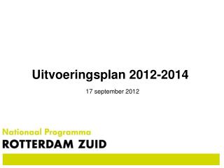 Uitvoeringsplan 2012-2014