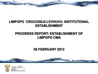 LIMPOPO CROCODILE-LEVHUVU: INSTITUTIONAL ESTABLISHMENT