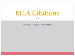 MLA Citations