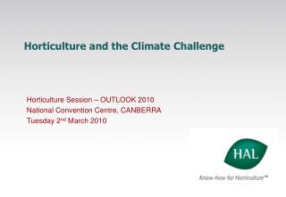 Horticulture and the Climate Challenge