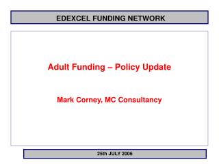 EDEXCEL FUNDING NETWORK