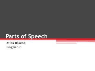 Parts of Speech