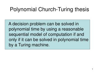 Polynomial Church-Turing thesis