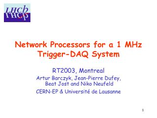 Network Processors for a 1 MHz Trigger-DAQ System