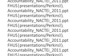 Perkins Accountability_NACTEi_2011