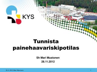 Tunnista painehaavariskipotilas