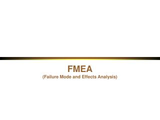 FMEA (Failure Mode and Effects Analysis)