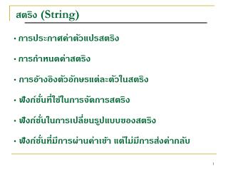 สตริง (String)