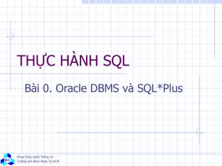 THỰC HÀNH SQL