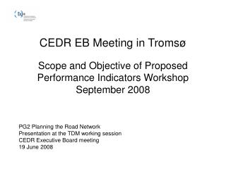 CEDR EB Meeting in Troms ø