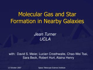 Molecular Gas and Star Formation in Nearby Galaxies