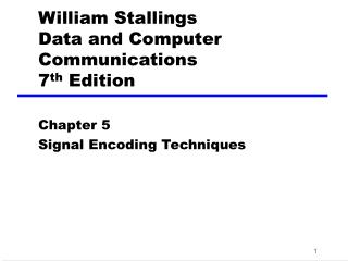 William Stallings Data and Computer Communications 7 th Edition