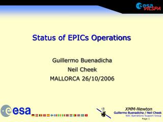 Status of EPICs Operations