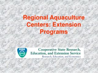 Regional Aquaculture Centers: Extension Programs