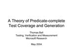 A Theory of Predicate-complete Test Coverage and Generation