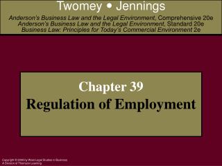 Chapter 39 Regulation of Employment