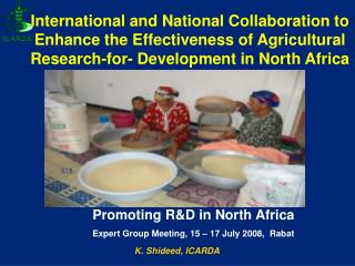 Promoting R&amp;D in North Africa 			Expert Group Meeting, 15 – 17 July 2008, Rabat