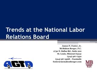 Trends at the National Labor Relations Board