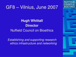 GF8 – Vilnius, June 2007