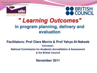 &quot; Learning Outcomes&quot; in program planning, delivery and evaluation