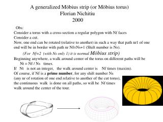 Obs: Consider a torus with a cross-section a regular polygon with Nf faces Consider a cut.