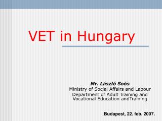 VET in Hungary