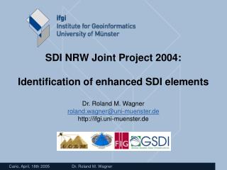 development of the operational core of GDI NRW creation of content in GDI NRW GI services