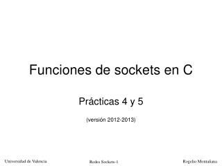 Funciones de sockets en C