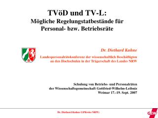 TVöD und TV-L: Mögliche Regelungstatbestände für Personal- bzw. Betriebsräte