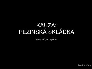 KAUZA: PEZINSKÁ SKLÁDKA (chronológia prípadu)