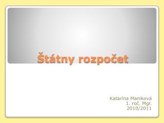 Štátny rozpočet