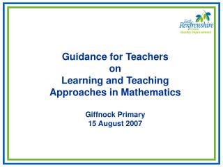 Guidance for Teachers