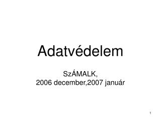 Adatvédelem