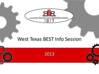 West Texas BEST Info Session