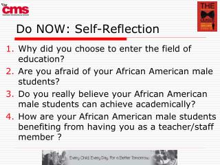 Do NOW: Self-Reflection