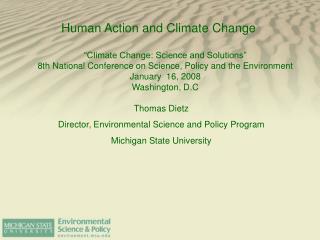 Human Action and Climate Change