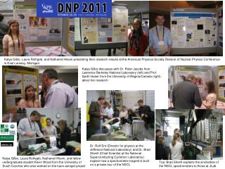 Top: Brad Sherill explains the similarities of the NSCL spectrometers to those at JLab