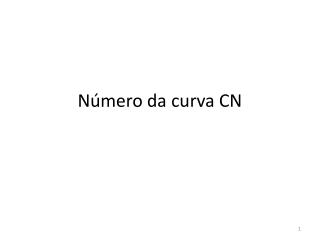 Número da curva CN