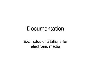 Documentation