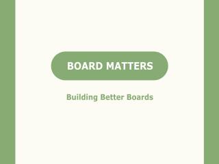 Board Chairs: A rising tide of expectations