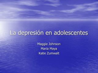 La depresión en adolescentes