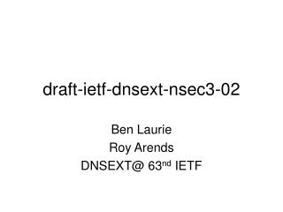 draft-ietf-dnsext-nsec3-02