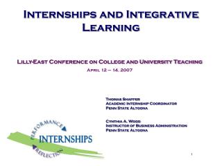 Internships and Integrative Learning