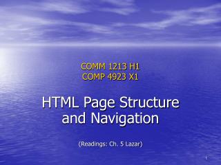 COMM 1213 H1 COMP 4923 X1