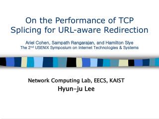 Network Computing Lab, EECS, KAIST Hyun-ju Lee