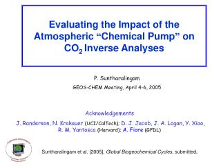 Evaluating the Impact of the Atmospheric “ Chemical Pump ” on CO 2 Inverse Analyses