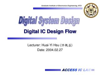 Digital IC Design Flow