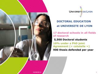 DOCTORAL EDUCATION at UNIVERSITE DE LYON