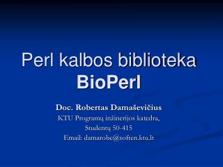 Perl kalbos biblioteka BioPerl