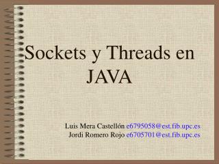 Sockets y Threads en JAVA